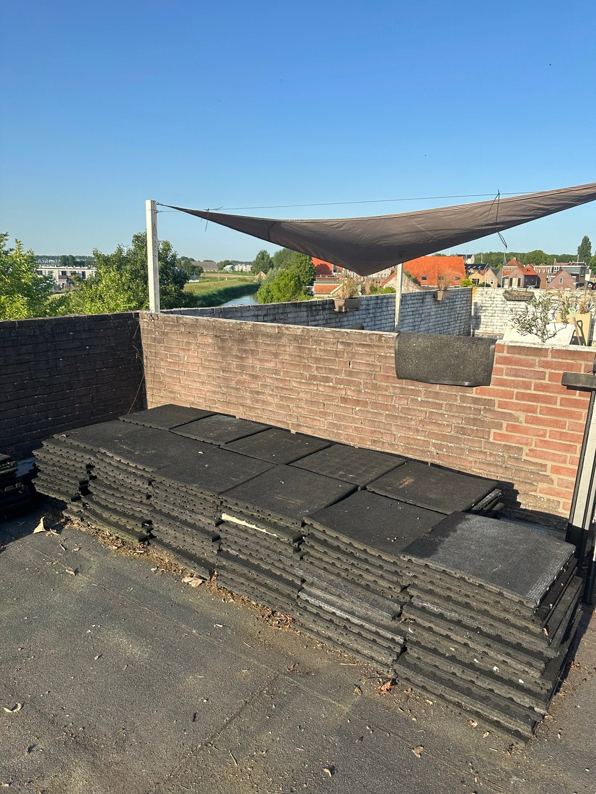Partij Rubber tegels 50x50cm voor diverse toepassingen, Gebruikt, Overige typen, Rubber, Ophalen of Verzenden