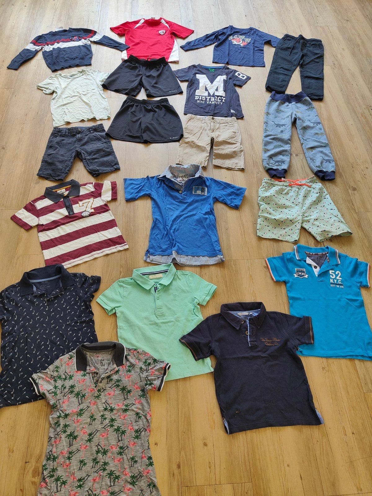 19dlg zomer kledingpakket jongen mt 122 128 zwembroek polo, Ophalen of Verzenden, Gebruikt