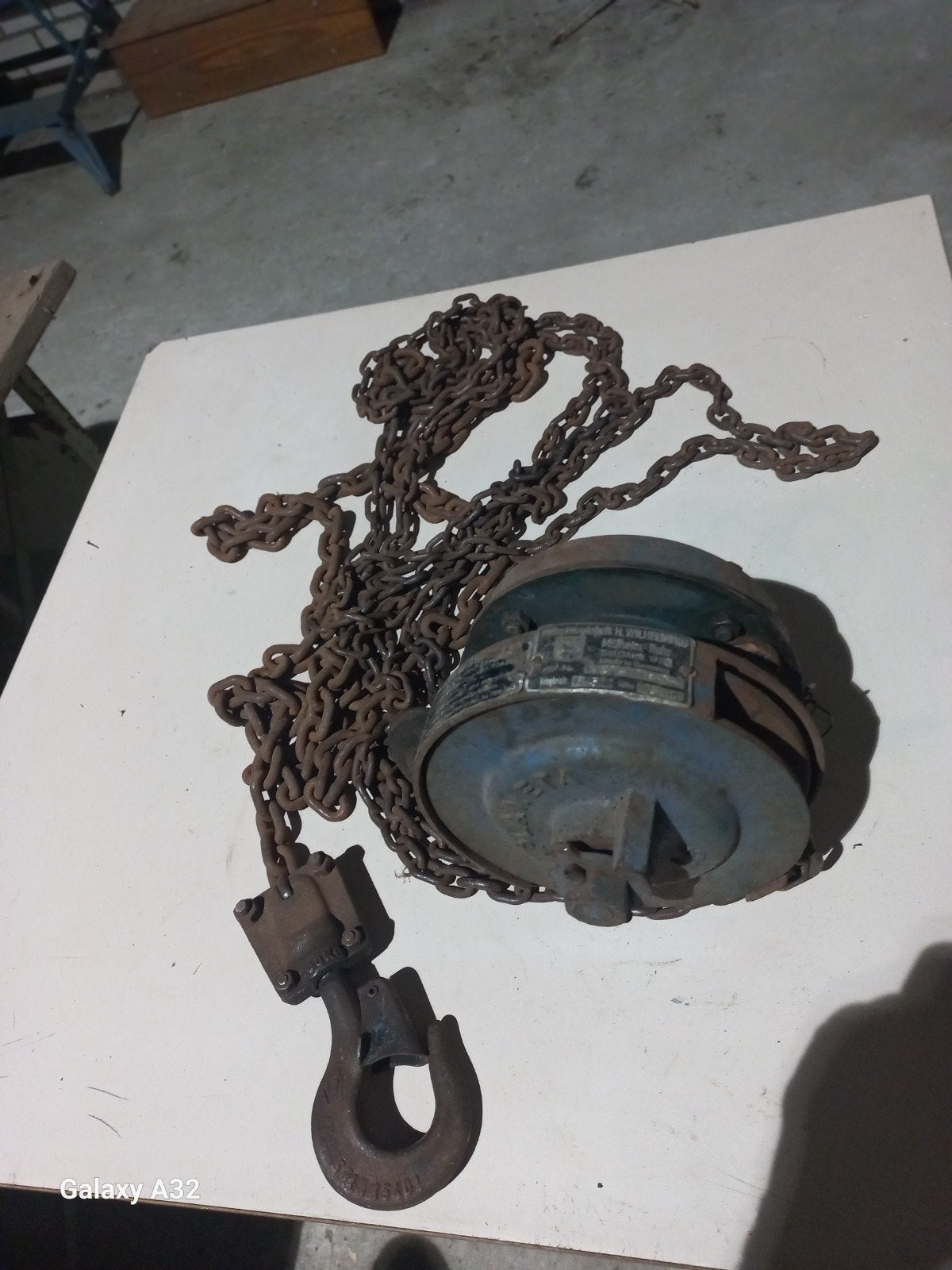 Kettingtakel 0.5 ton, Doe-het-zelf en Verbouw, Lieren en Takels, Ophalen, Gebruikt