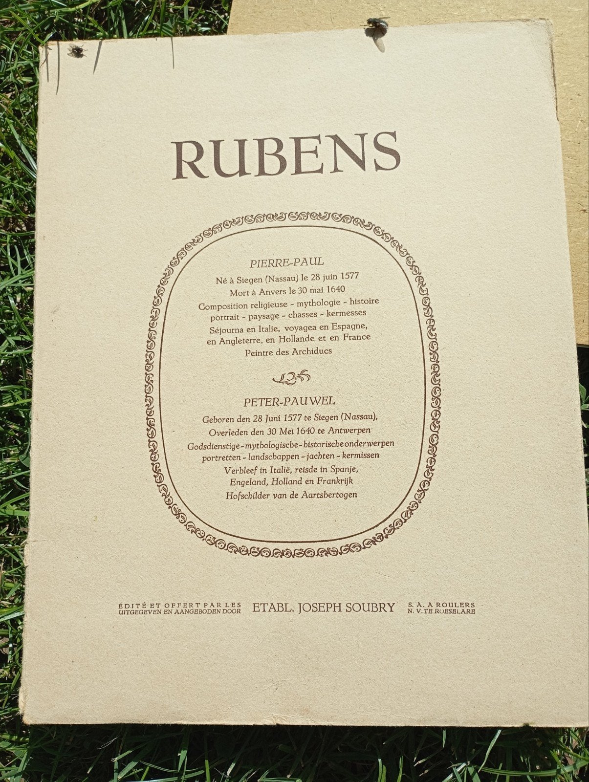 Vintage Rubens Schilder incl 6 reproducties, Ophalen of Verzenden