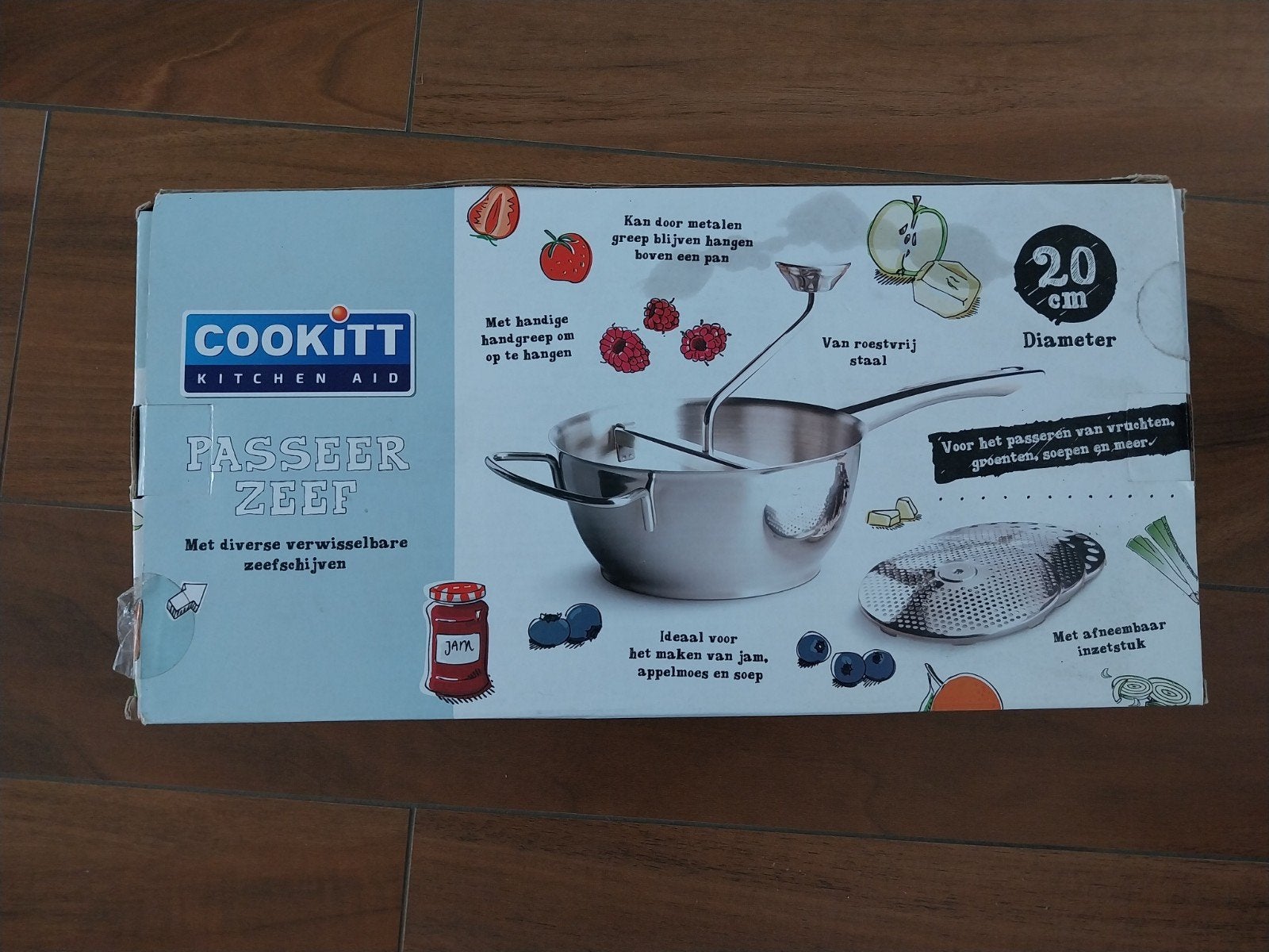 passeerzeef rvs, Huis en Inrichting, Ophalen of Verzenden, Zo goed als nieuw