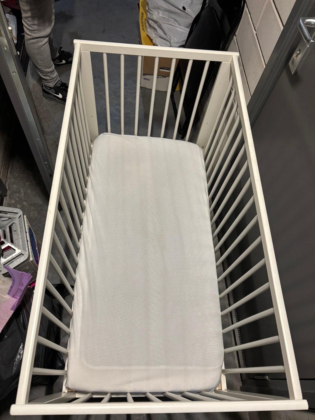 Ledikant/peuterbed, 70 tot 85 cm, Zo goed als nieuw, Matras, 140 tot 160 cm