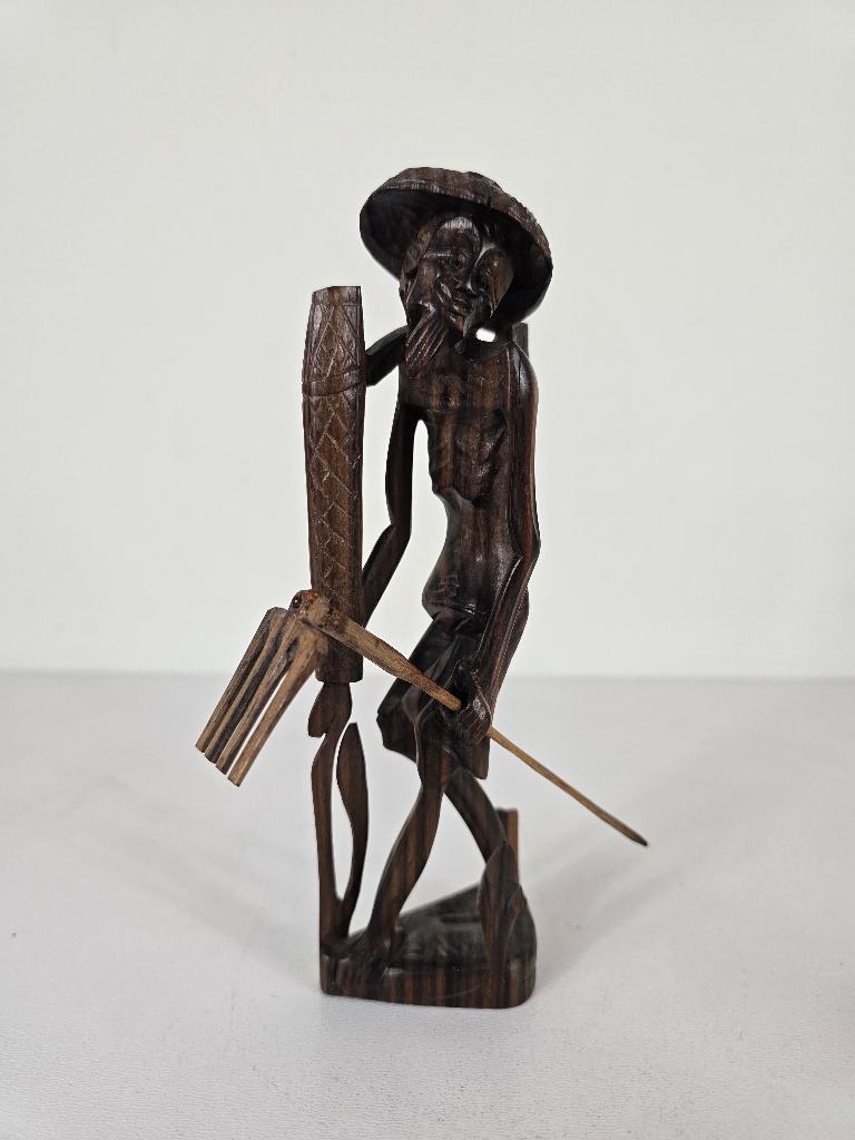 Beeld boer, volkskunst, hout, Bali, midden 20e eeuw, Antiek en Kunst, Ophalen of Verzenden, Hout