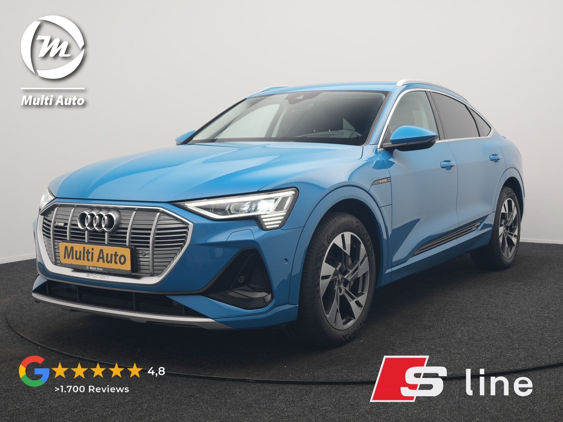 Audi e-tron Sportback 50 Quattro S Line 71 kWh 313pk Dealer, Auto's, Automaat, Dealer onderhouden, Zwart, 71 kWh