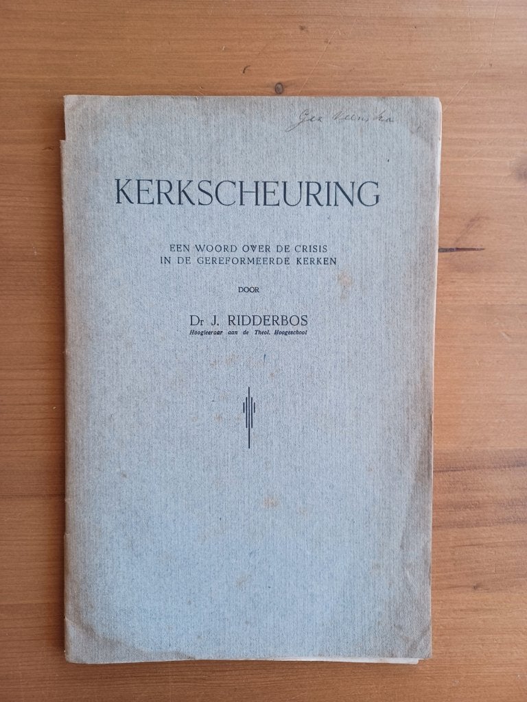 Kerkscheuring - een woord over de crisis in de Geref.Kerken, Gelezen, Christendom | Protestants, Ophalen of Verzenden, Dr. J. Ridderbos