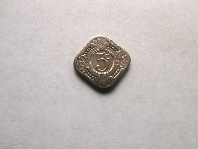 Munten Nederland 5 cent 1940 -1943 en 2½ cent 1941, Verzenden, Koningin Wilhelmina, 5 cent, Losse munt