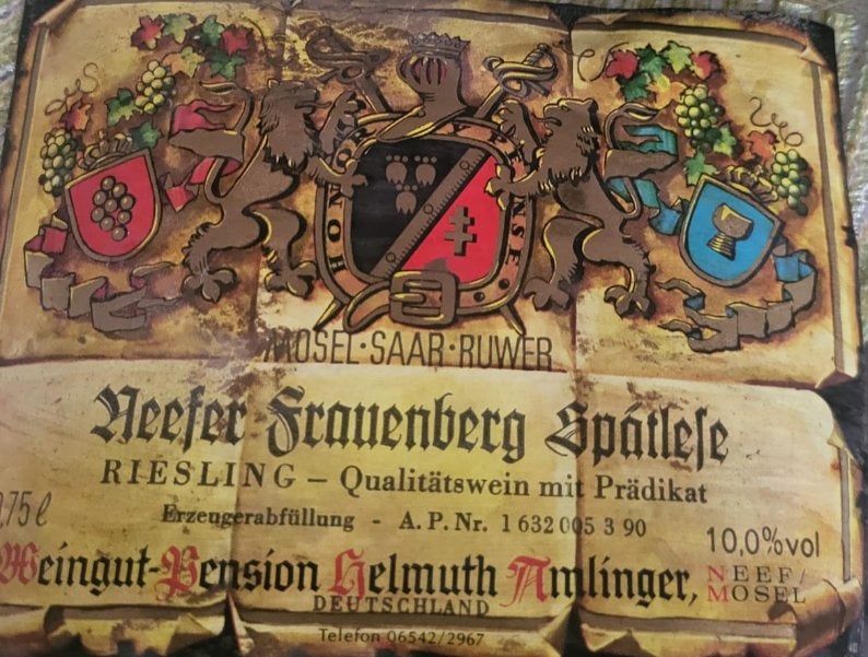 Neefer Frauenberg Spätlese Riesling - Moselwijn, Ophalen of Verzenden, Gebruikt, Overige gebieden, Witte wijn