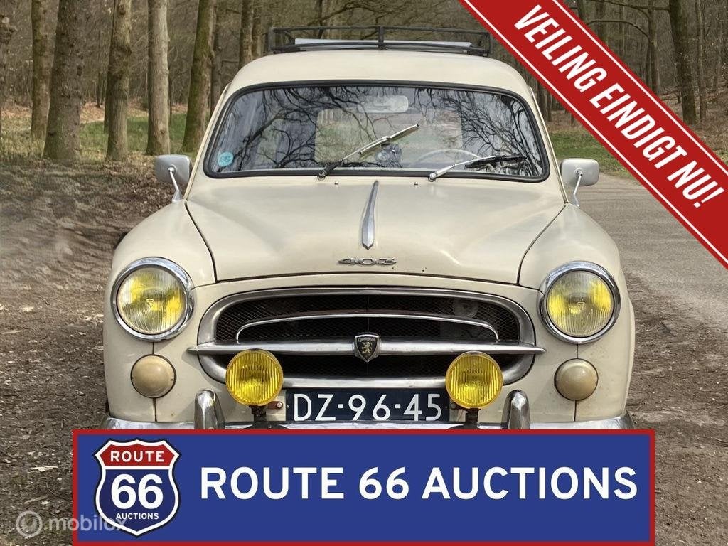 Peugeot 403 Commerciale | 1958 | Route 66 Auctions, Auto's, Overige carrosserieën, Zwart, Bedrijf, Handgeschakeld