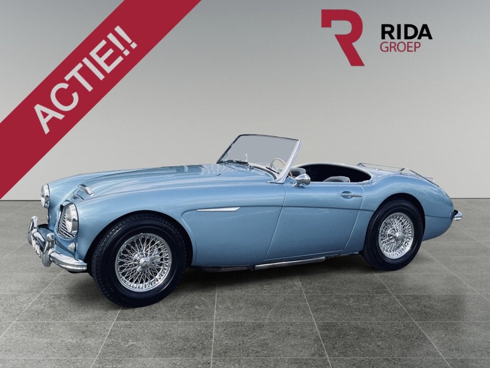 Austin HEALEY BN7 3000 overdrive roadster (bj 1960), Auto's, Austin, Zwart, Blauw, Leder