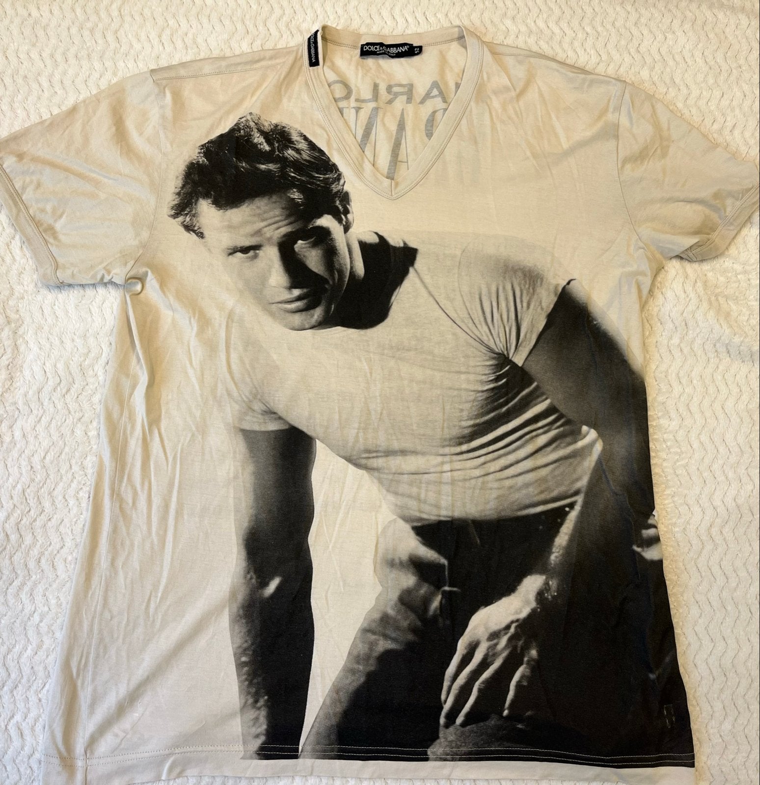 Dolce & Gabbana Marlon Brando T-shirt Maat 52 (L), Kleding | Heren, Ophalen of Verzenden, Zo goed als nieuw, Maat 52/54 (L), Beige