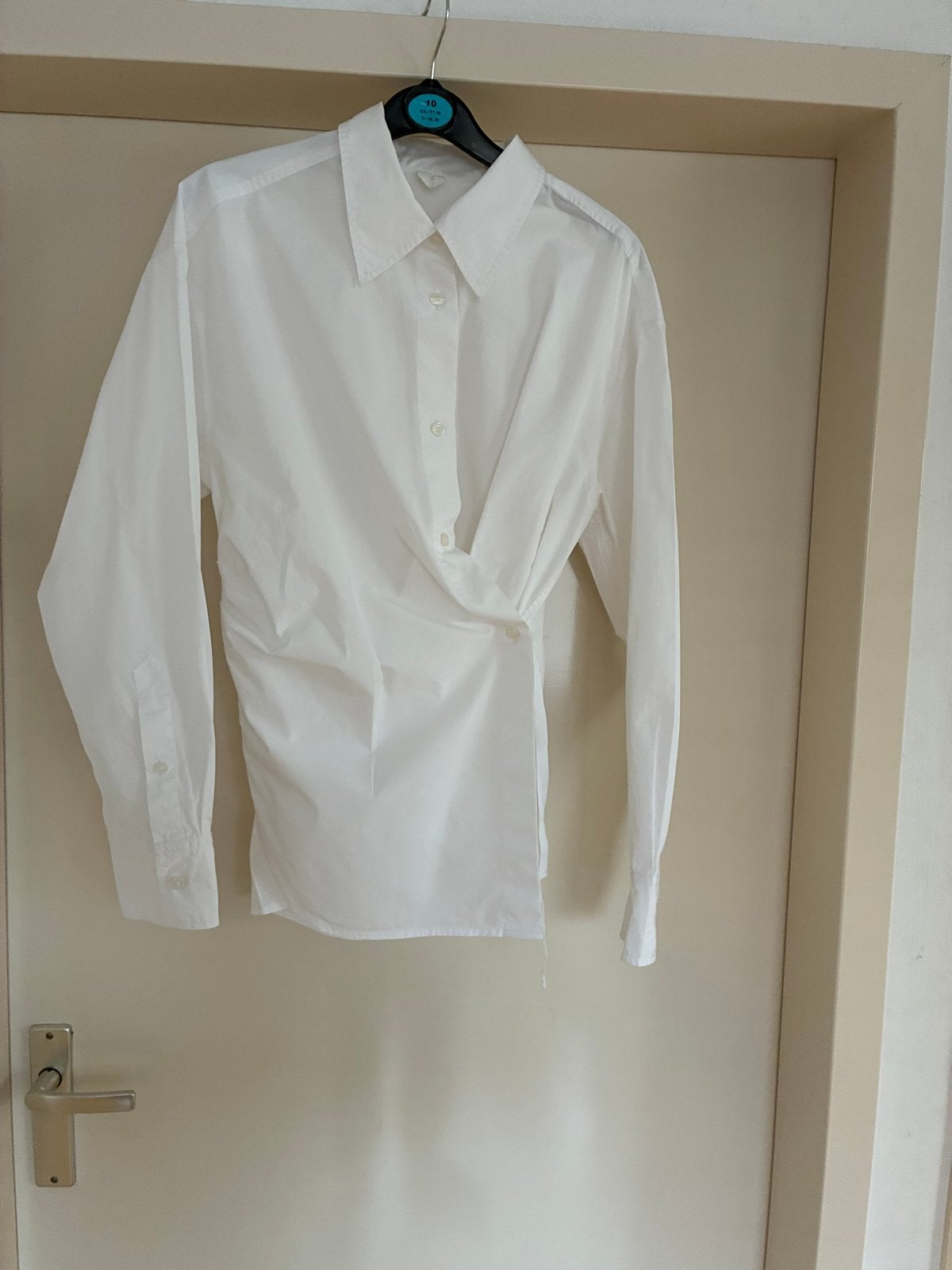 Witte Arket blouse met overslag, Ophalen of Verzenden, Zo goed als nieuw, Maat 36 (S), Wit