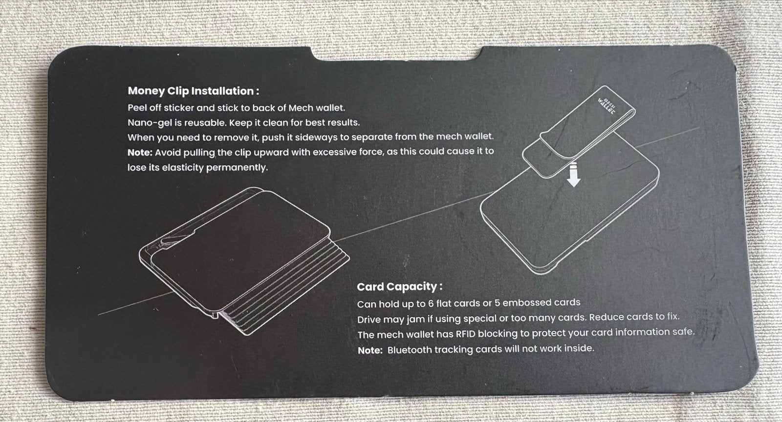 Mech Wallet Model 8807 - Zwart met RFID-blokkering (m2446829983