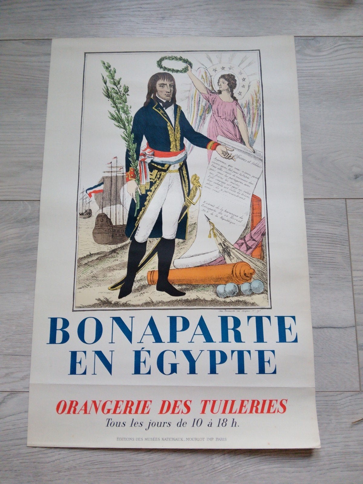 Vintage Poster Bonaparte in Egypte - Orangerie des Tuileries, Ophalen of Verzenden, A1 t/m A3, Overige onderwerpen, Rechthoekig Staand