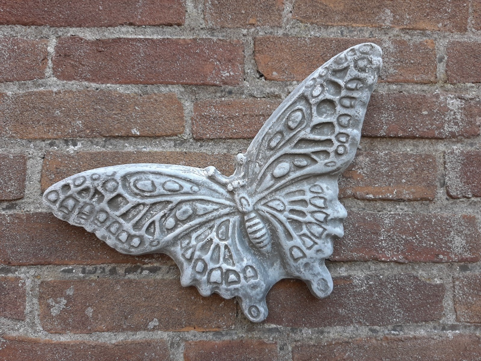 Vlinder wanddecoratie betonnen beeld tuinbeeld beton, Ophalen of Verzenden