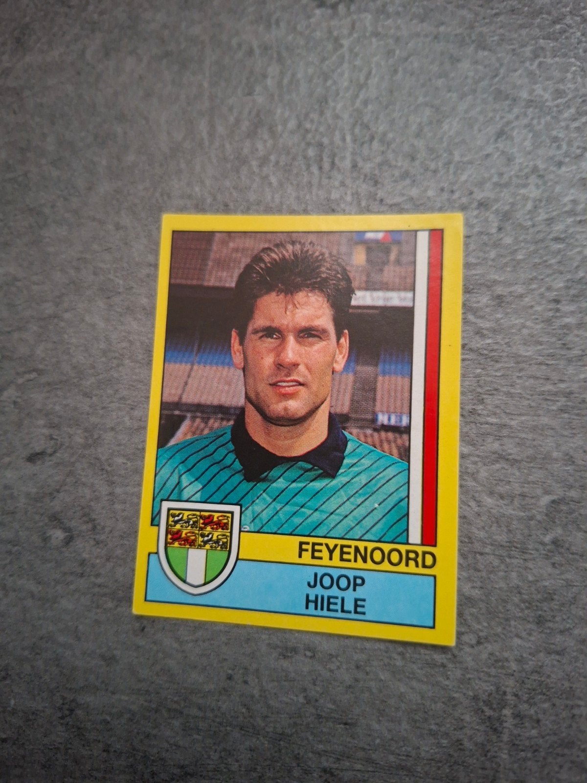 Panini sticker Voetbal 90. Joop Hiele Feyenoord., Ophalen of Verzenden, Zo goed als nieuw, Sticker