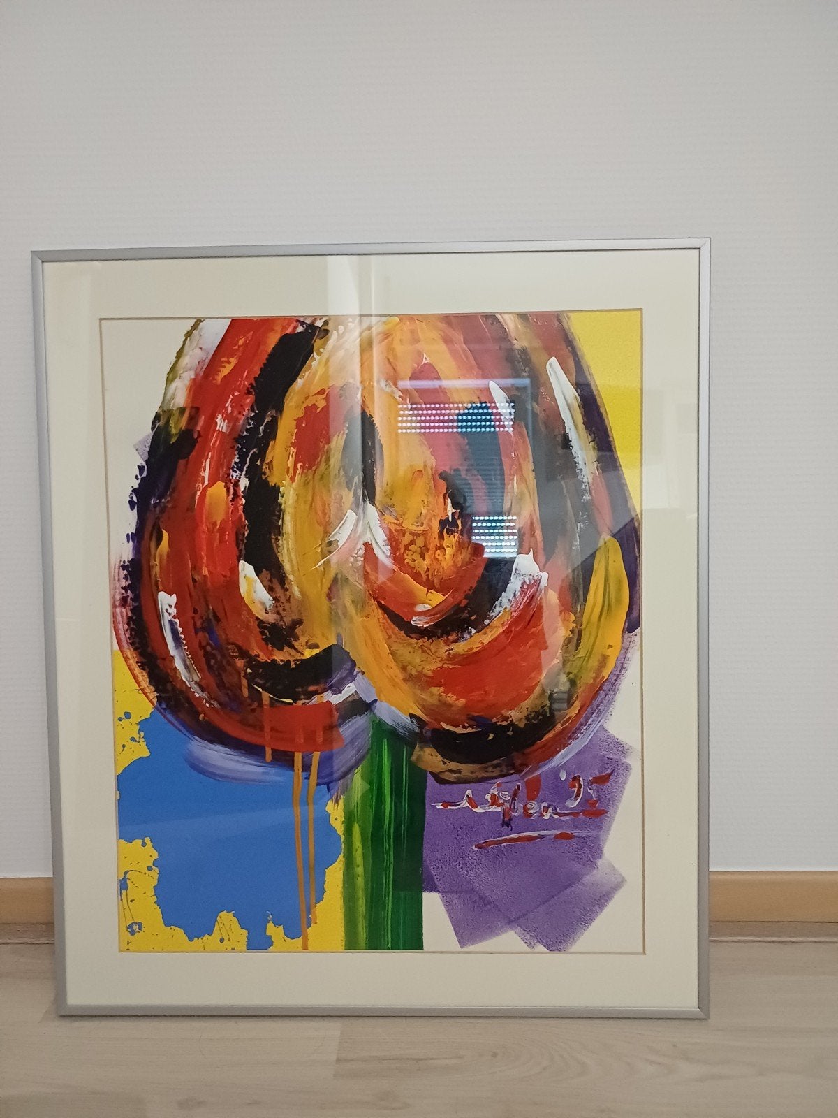 Abstract schilderij in mooie lijst., Ophalen