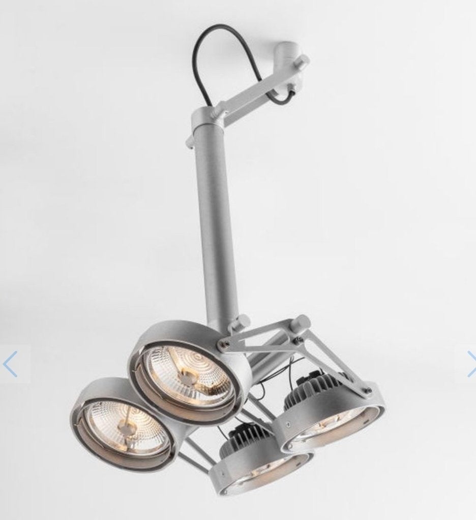 Modular Lighting Instruments Nomad – 4 spots – design, Ophalen, Zilver, Gebruikt, Dimbaar