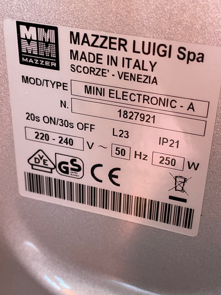 Mini Mazzer electrische koffiemaler 1/2kops izgs, Witgoed en Apparatuur, Koffiemachine-accessoires, Ophalen of Verzenden, Zo goed als nieuw