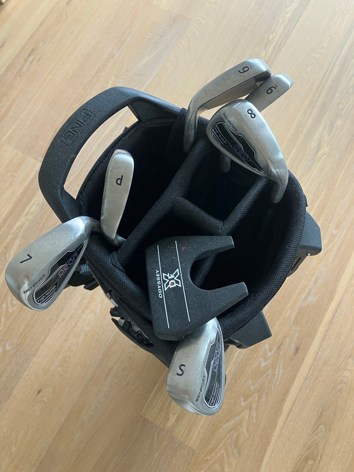 Ping Golftas met Benross Clubs en Odyssey Putter, Ophalen, Gebruikt, Set, Overige merken