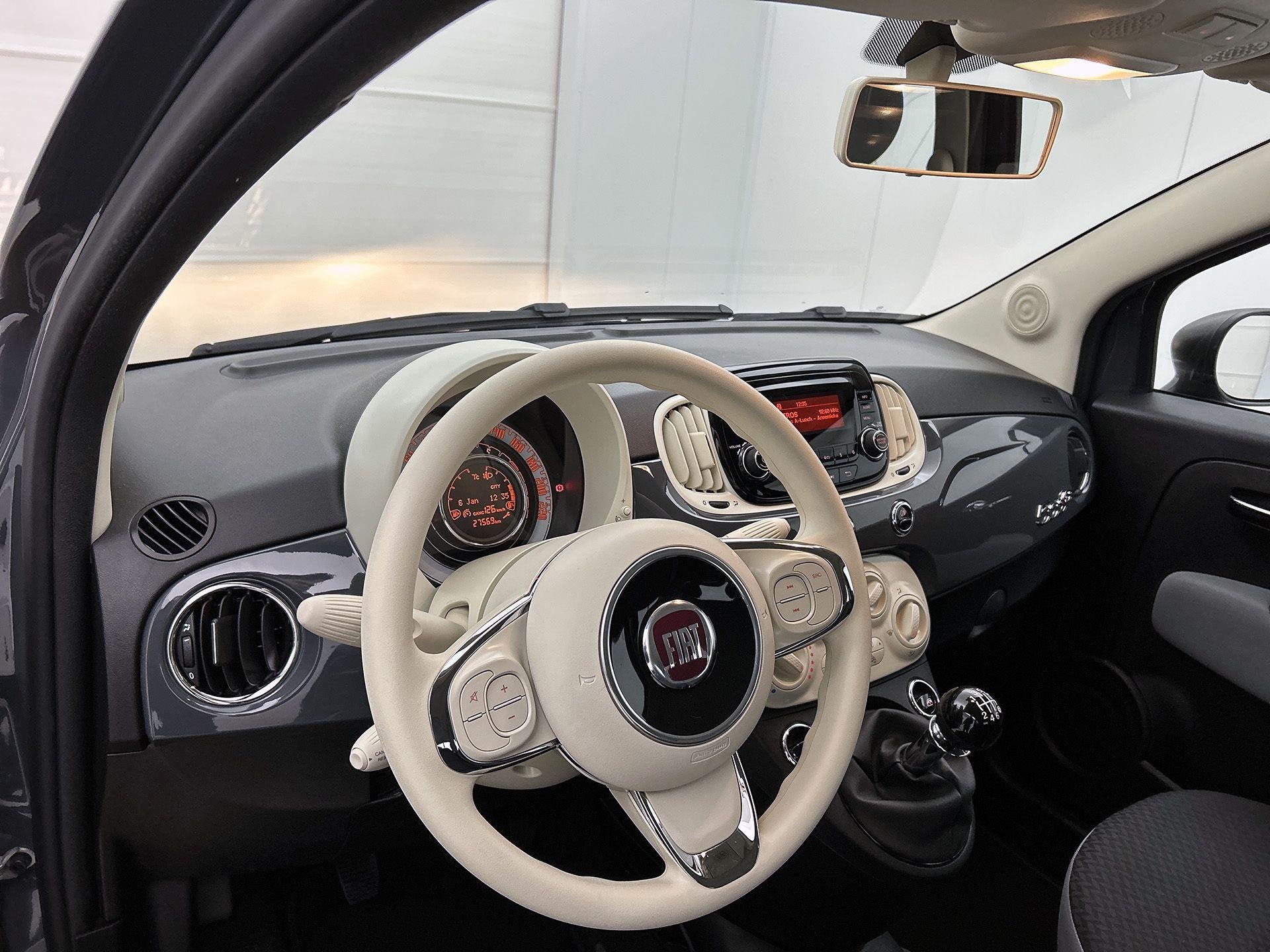 Fiat 500 C 1.0 Hybrid Pop | Airco | Parkeersensoren | Cabrio, Auto's, Voorwielaandrijving, 12 maanden, Stof, 4 stoelen