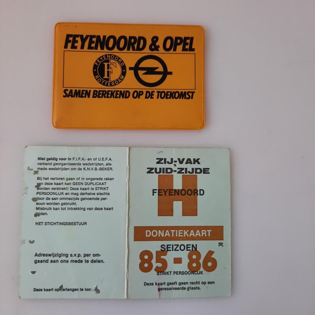 Feyenoord & OPEL  85-86 Seizoenkaart, Ophalen of Verzenden, Zo goed als nieuw, Feyenoord
