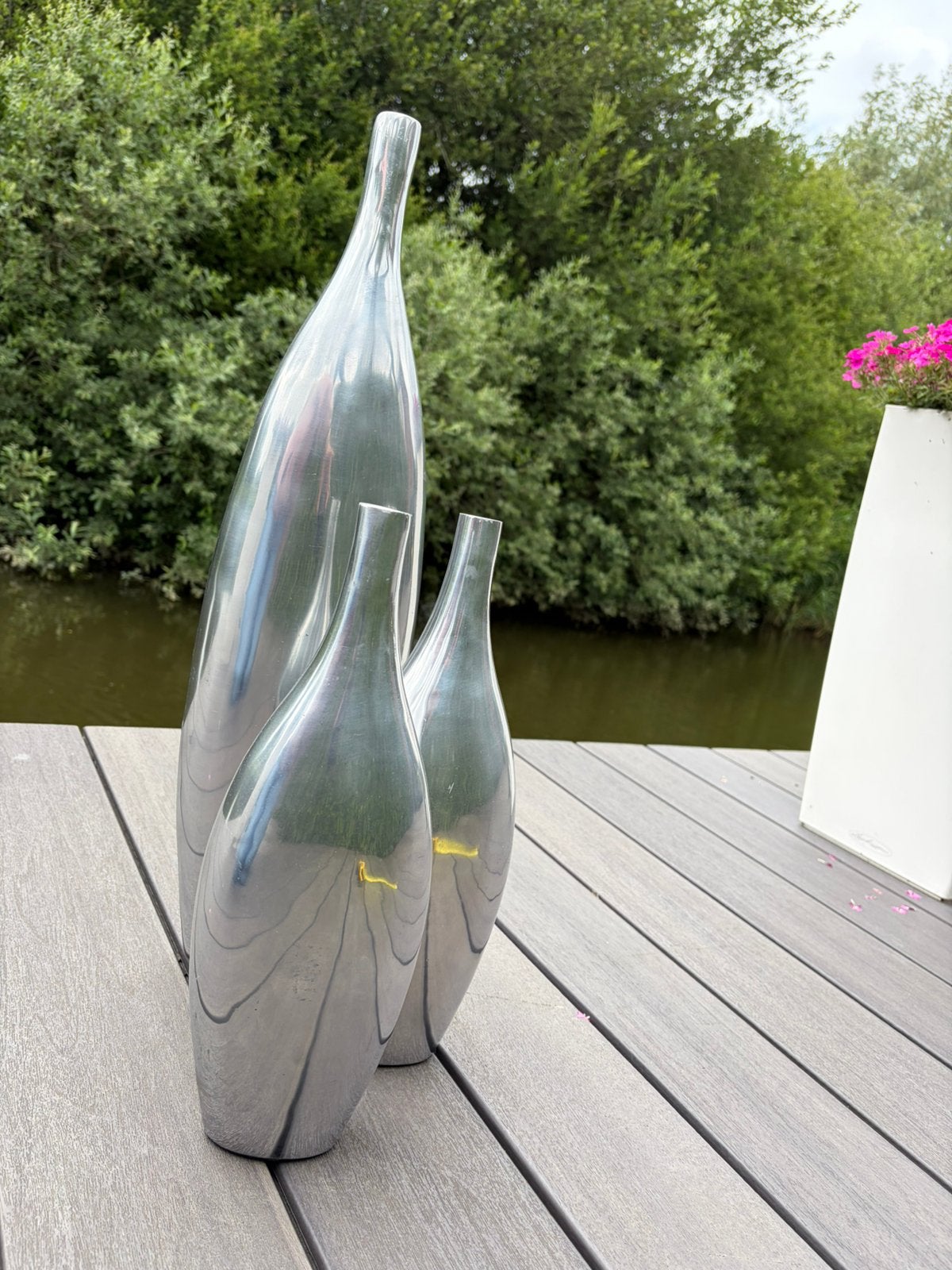 3 vazen Rivièra Maison stijl zware kwaliteit, Huis en Inrichting, Woonaccessoires | Vazen, Ophalen, Gebruikt