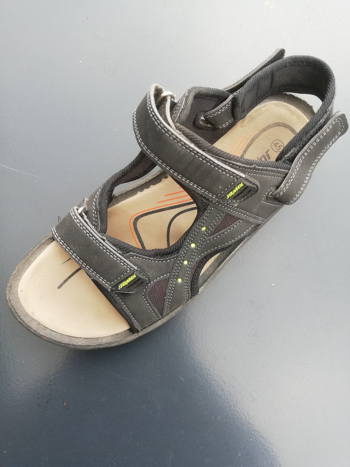 Zo goed als nieuwe heren sandalen - Maat 45, Zwart, Ophalen of Verzenden, Zo goed als nieuw, Jomix