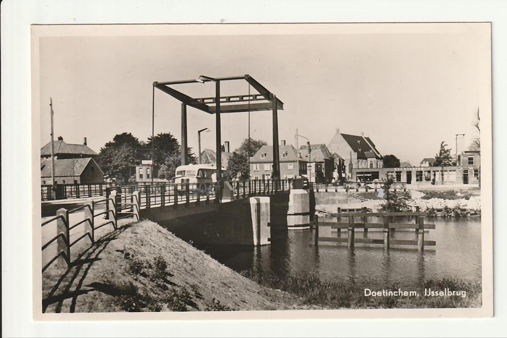 DOETINCHEM IJSSELBRUG GELDERSE TRAMWEGEN GTW KRUPP VERHEUL, Verzamelen, Ophalen of Verzenden, 1940 tot 1960, Ongelopen, Gelderland