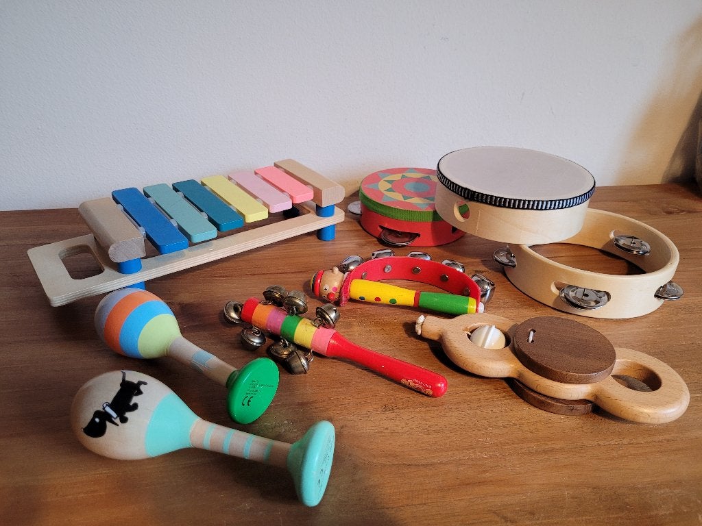 Muziek instrumenten Set. Hout, Ophalen of Verzenden, Gebruikt, Overige typen