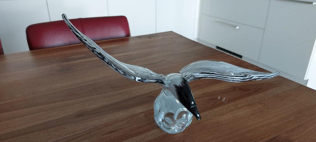 Zweedse glazen sculptuur van meeuw, Ophalen