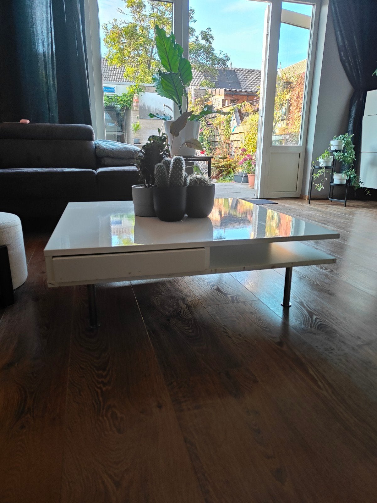 IKEA TOFTERYD salontafel, vierkant,  wit., Huis en Inrichting, Tafels | Salontafels, Ophalen, Gebruikt, 50 tot 100 cm, Vierkant