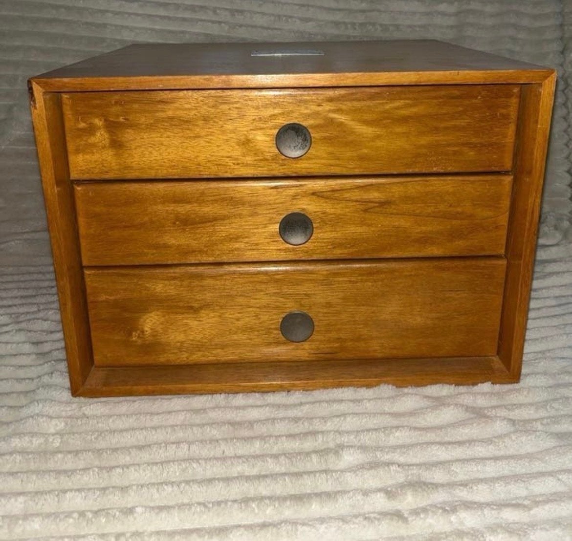Vintage Gero Zilvium Besteklade - Houten Opbergbox 1960, Antiek en Kunst, Antiek | Bestek, Ophalen