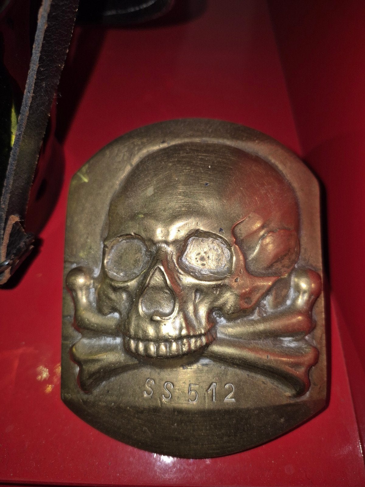 vintage doodskop embleem, Ophalen of Verzenden