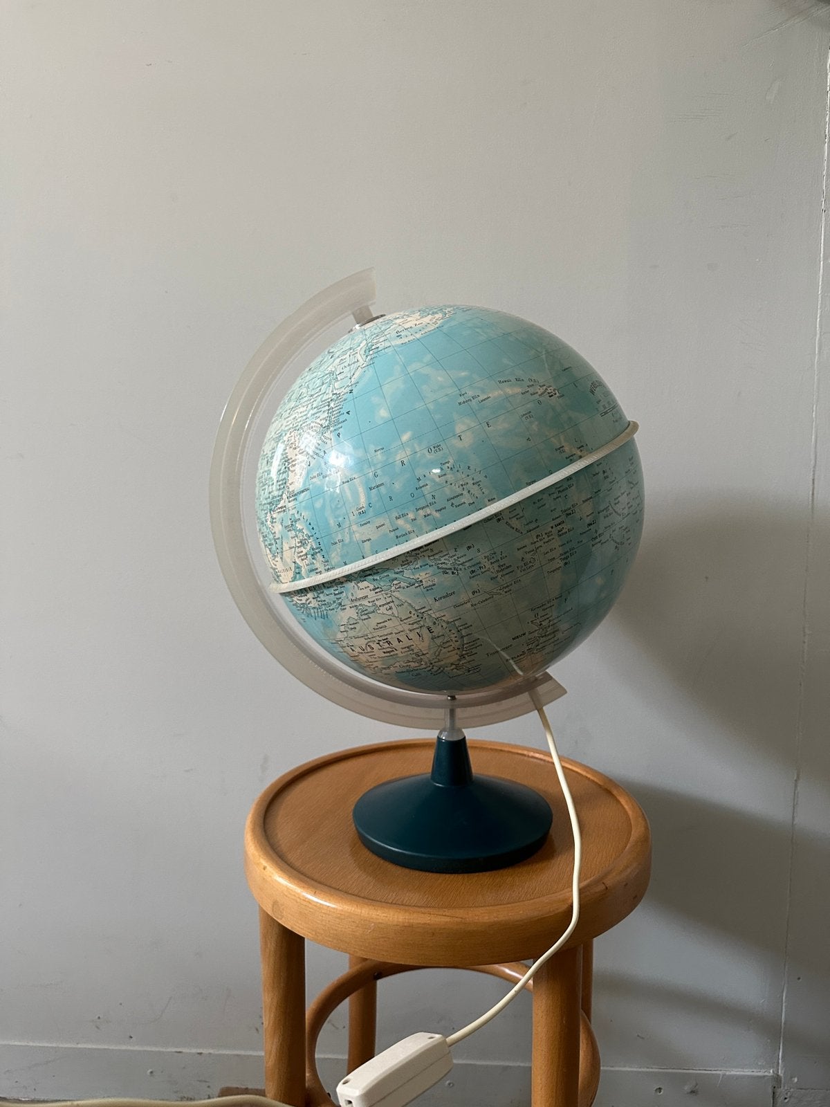 Vintage wereldbol, globe made in Italy, Ophalen, Gebruikt, Kunststof, I