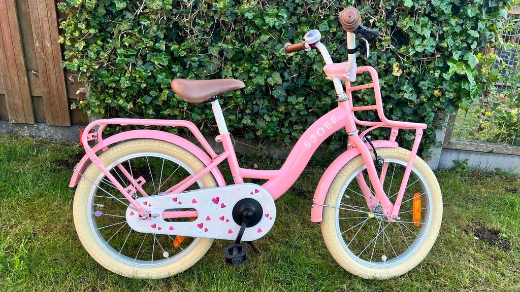 Sjoef roze meisjesfiets 18 inch, Ophalen, Zo goed als nieuw, 18 inch