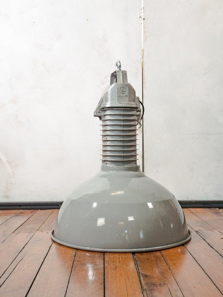 Vintage Philips HDK fabriekslamp 1950s industriële hanglamp, Ophalen, Gebruikt, Industrieel