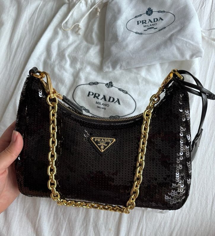 Prada, Ophalen of Verzenden, Nieuw, Zwart, 5 cm of meer