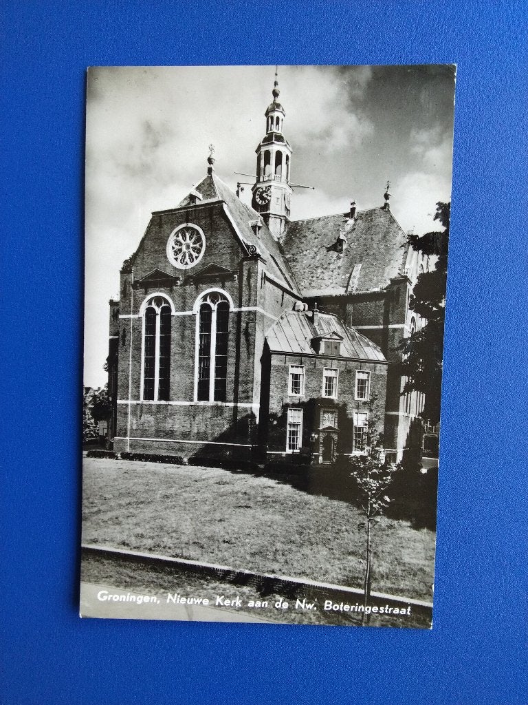 Groningen, Nieuwe kerk aan de Nw. Boteringestraat. Klf, Verzenden, 1940 tot 1960, Ongelopen, Groningen