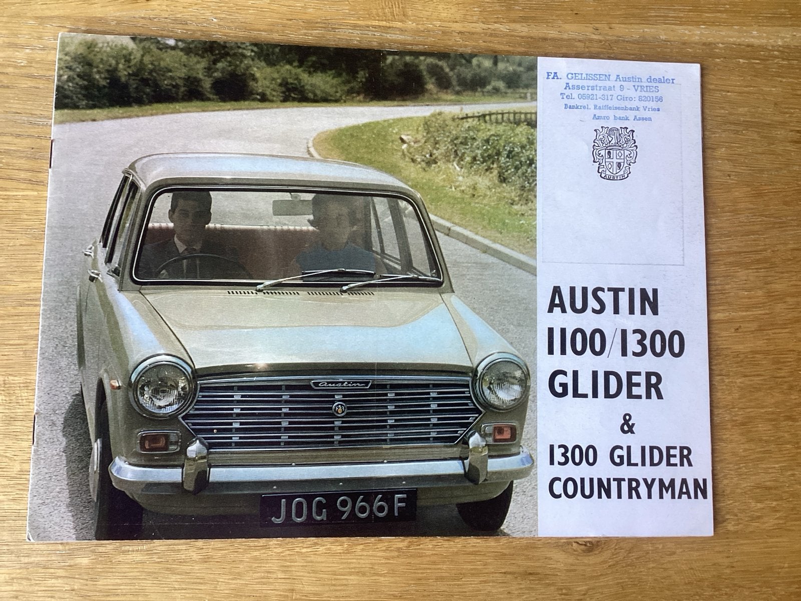 Austin 1100/1300 Glider & Countryman brochure, Ophalen of Verzenden, Zo goed als nieuw, Overige merken