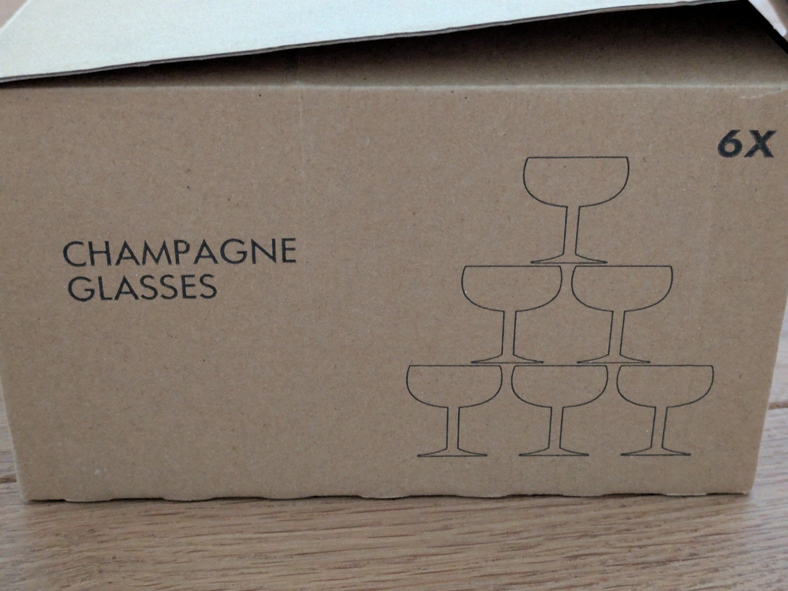 6 Champagne coupes glazen van HEMA champagnetoren # feestjes, Ophalen of Verzenden, Zo goed als nieuw, Overige typen, Geboorte of Huwelijk