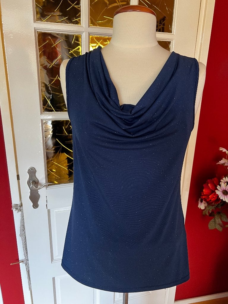 nette donkerblauwe top met glitter, Kleding | Dames, Tops, Blauw, Zo goed als nieuw, Zonder mouw, Ophalen