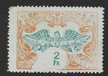 Belgie spoorwegzegel  Yvert nr 41  misdruk, Ophalen of Verzenden