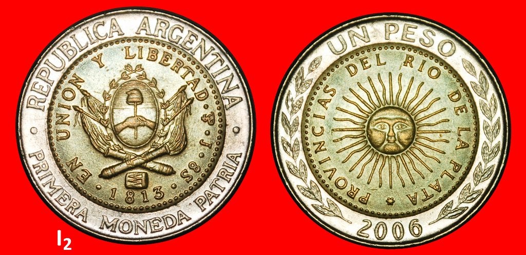 Ⰺ KOREA, BRITAIN, MEXICO, ITALY: ARGENTINA 1 PESO 2006!, Ophalen of Verzenden, Zuid-Amerika, Losse munt