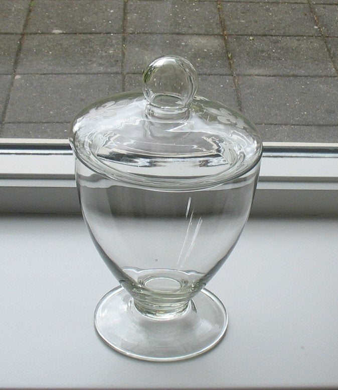 Vintage glazen snoeppot, Antiek en Kunst, Ophalen of Verzenden