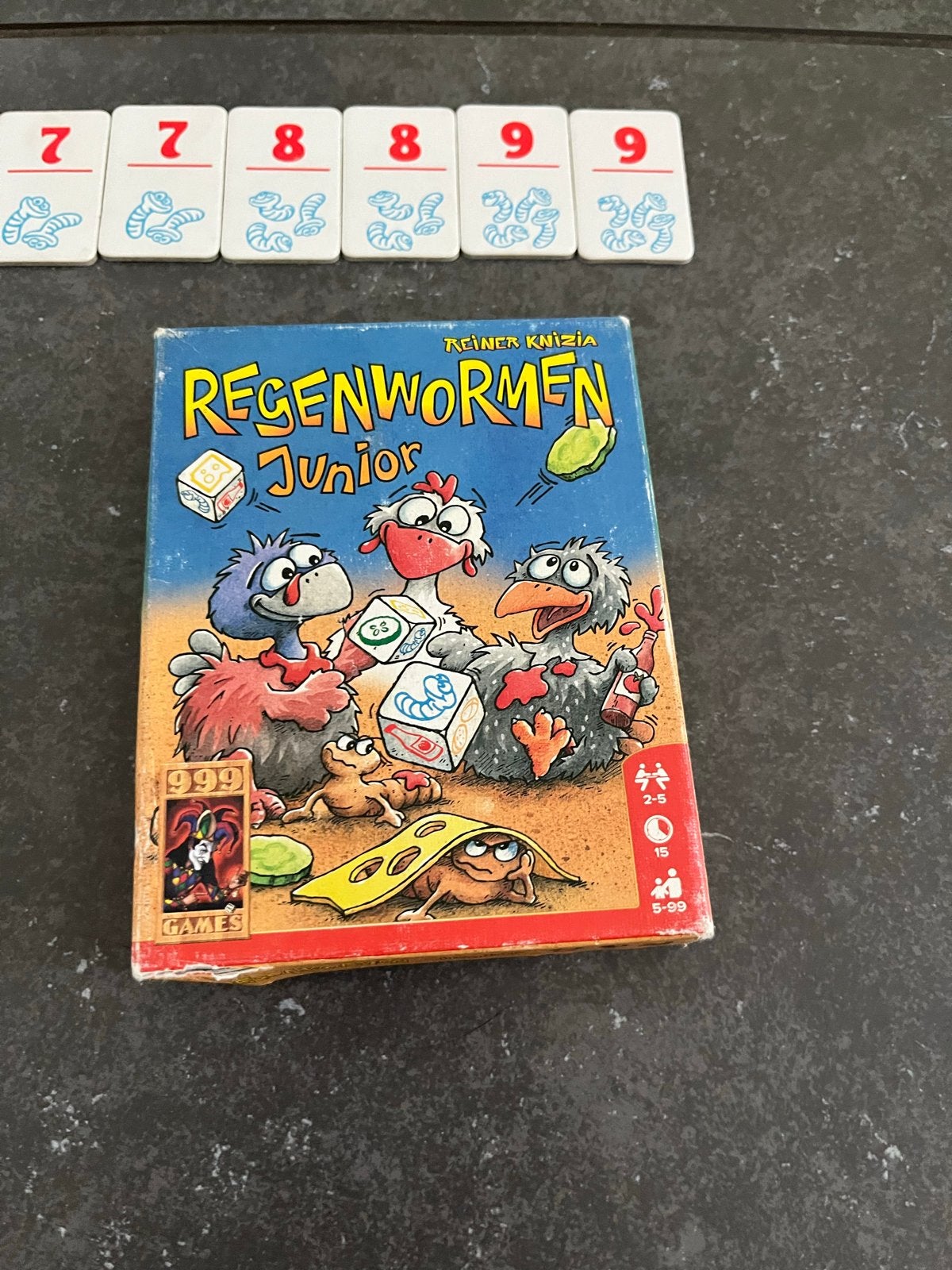 Regenwormen Junior - Leuk dobbelspel voor kinderen, Een of twee spelers, Ophalen of Verzenden, Gebruikt