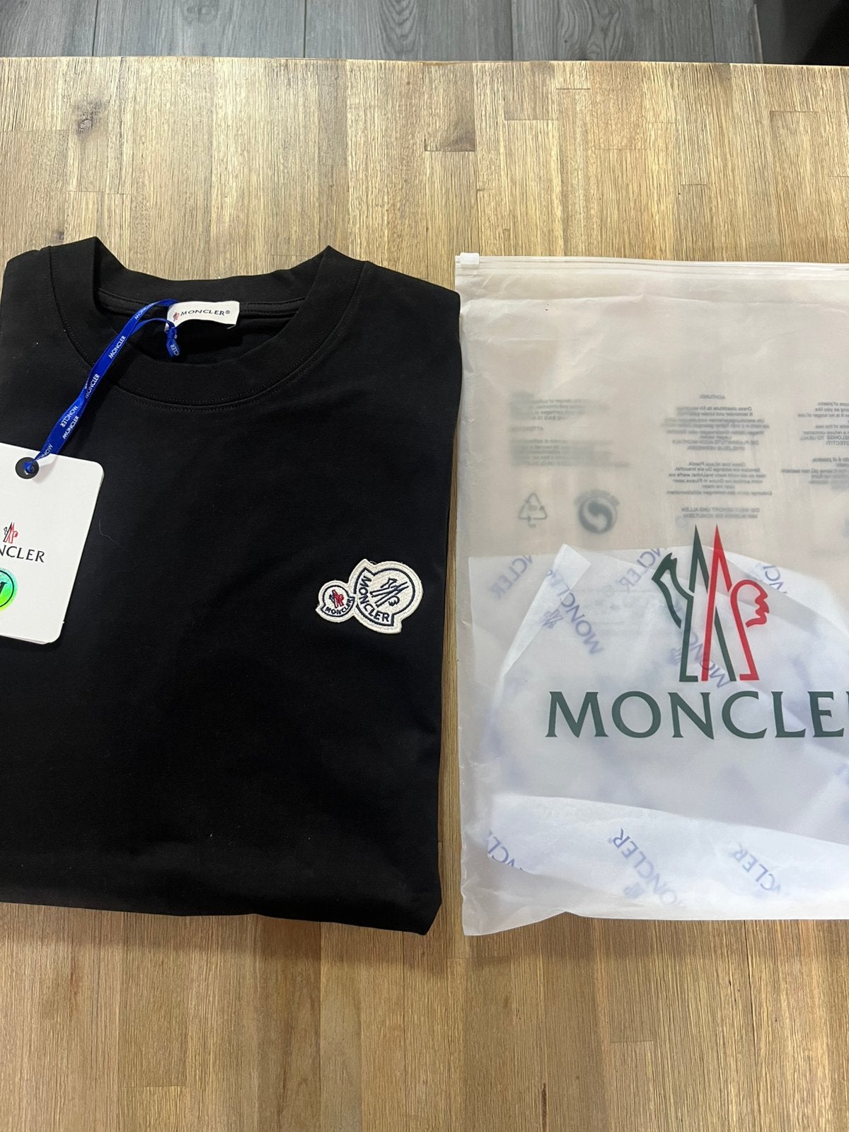 Moncler t shirt, Verzenden, Zo goed als nieuw, Zwart