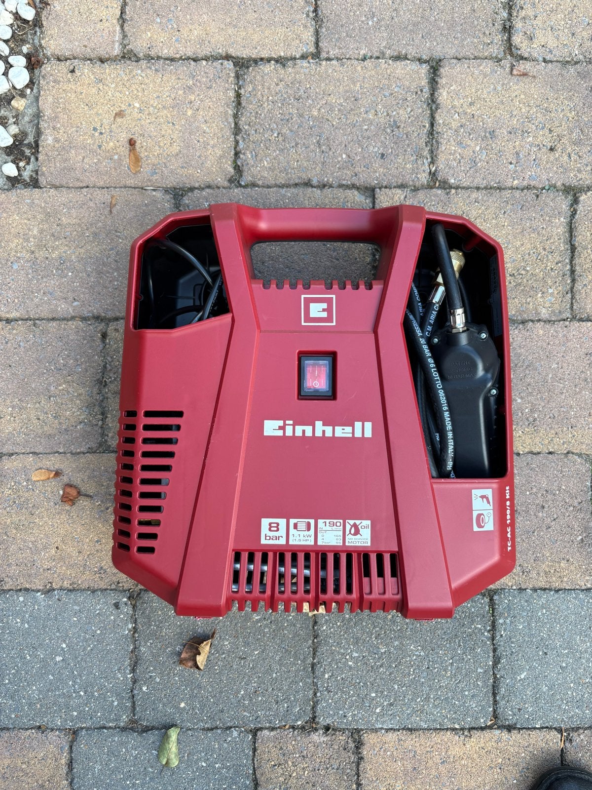 Einhell TC-AC 190/8 OF Compressor - Compact en Krachtig, Doe-het-zelf en Verbouw, Ophalen, 6 tot 10 bar, Zo goed als nieuw, Minder dan 200 liter/min