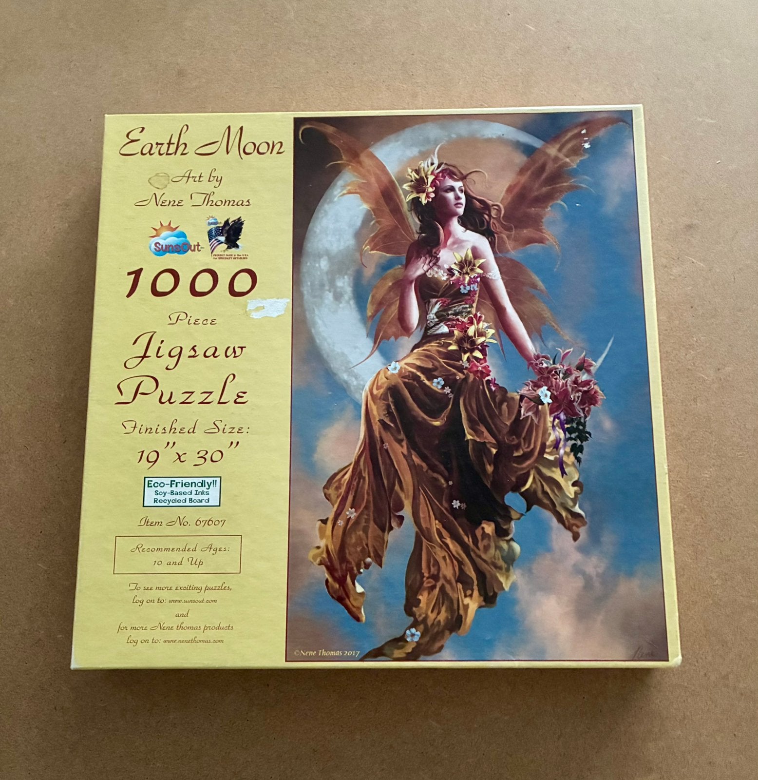 Bijzonder mooie Sunsout puzzel, 1000 stukjes, Earth Moon, Hobby en Vrije tijd, Ophalen of Verzenden, 500 t/m 1500 stukjes, Zo goed als nieuw