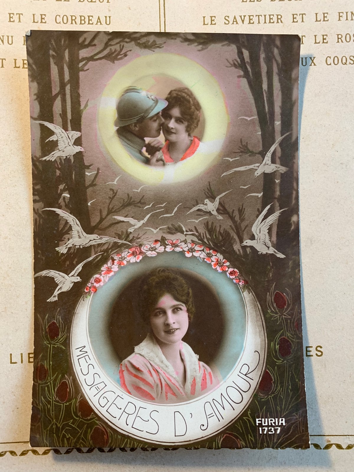 3-3-1916 Messagéres d’amour - van een militair (VM), Verzamelen, Ophalen of Verzenden, Voor 1920, Gelopen, Overige thema's