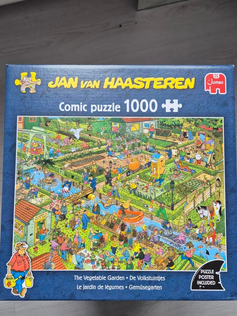 Jan van Haasteren Puzzel 1000 Stukjes - De Volkstuin, Ophalen, 500 t/m 1500 stukjes, Zo goed als nieuw, Legpuzzel